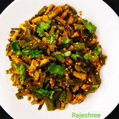 A picture of Masala Bhindi Sabzi.