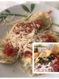 Raviolis de ricotta y espinaca con salsa amatriciana