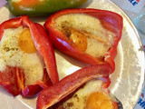 Morrón con huevo a la parrilla