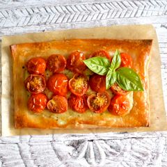 A picture of Roasted Tomato & Basil Tarts.
