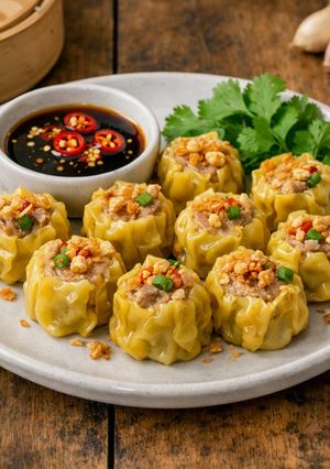 Une photo de Khanom Jeeb — Raviolis thaïlandais à la vapeur
