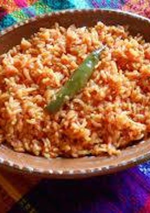 Una foto de Arroz rojo con verduras