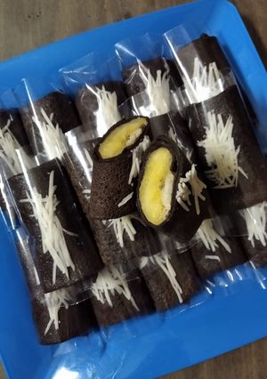 Foto resep Dadar gulung isi pisang keju