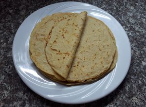 Una foto de Filloas de avena y ají dulce