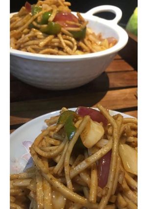 A picture of Spicy veg noodles.