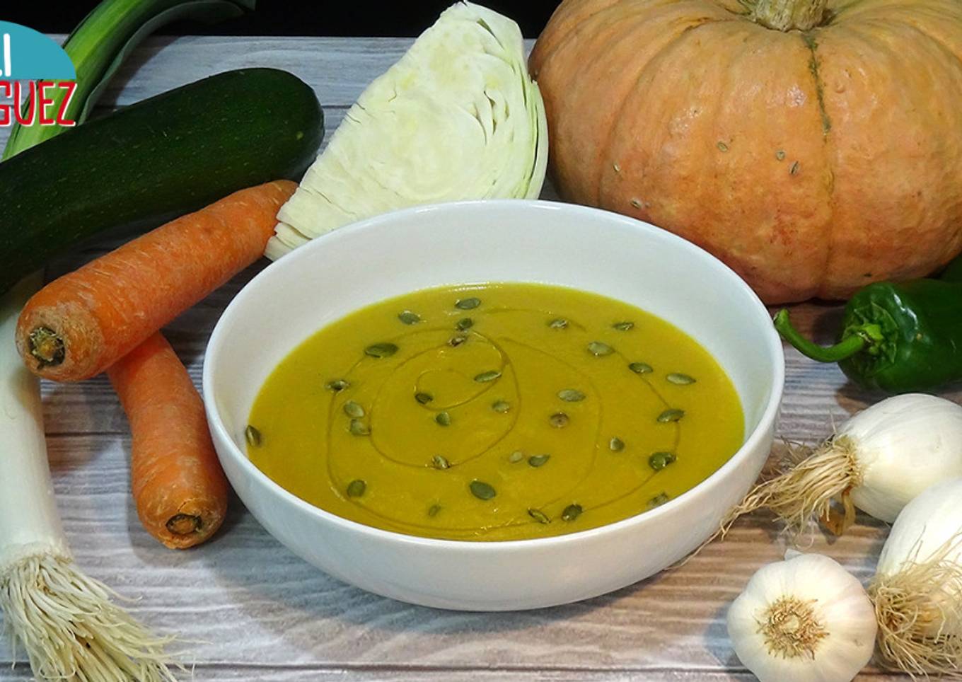 Crema de verduras con calabaza