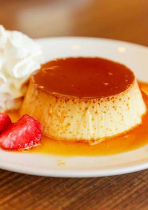 Una foto de Flan