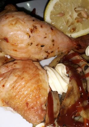 Una foto de Pollo al Horno con Papas simples¡¡