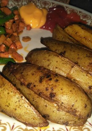 Foto resep Wedges potatoes teflon