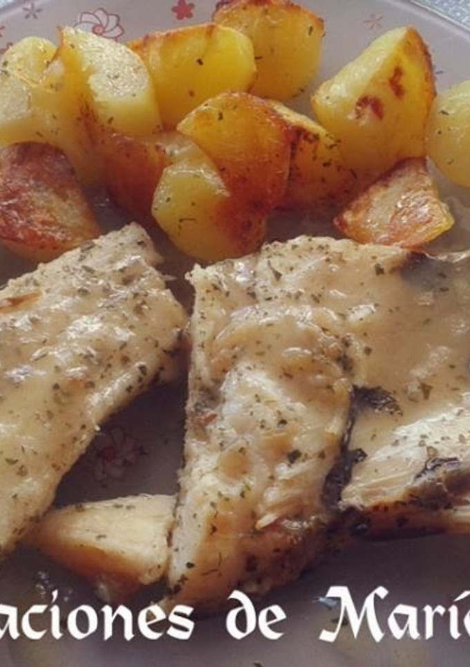 Una foto de Bacalao a la marinera