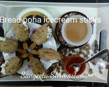 Easy Cooking Recipe Bread Poha icecream sticks Delicious Perfect