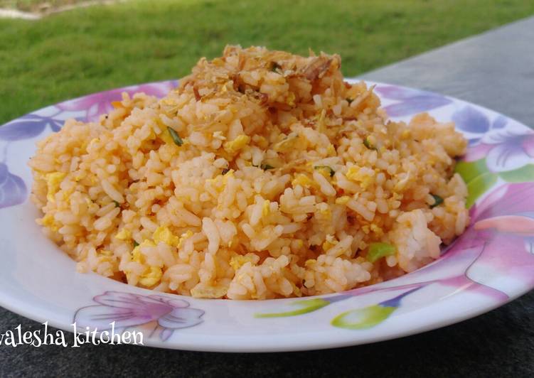 Bagaimana Membuat 413. Nasi Goreng Saos Tomat, Bikin Ngiler