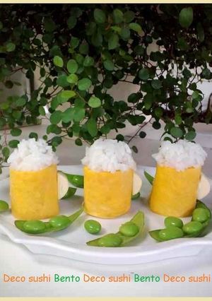A picture of Summer Beer Sushi with Tamagoyaki Decoration – Father’s Day Special.
