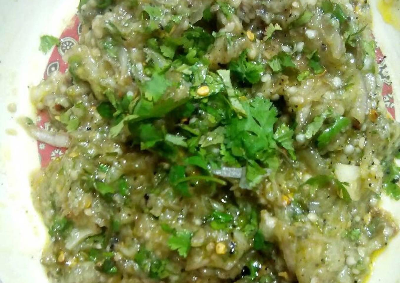 Baigan Ka Bharta (Mashed Eggplant) by Nancy