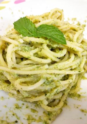 Foto di Spaghetti crema di zucchine e menta