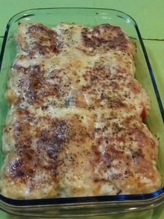 Una foto de Coliflor con tomate y queso gratinado