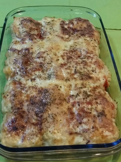 Una foto de Coliflor con tomate y queso gratinado