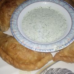 A picture of Creamy chicken dumplings smosay.