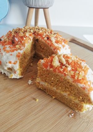 Foto principal de Carrot cake 🥕 saludable al microondas