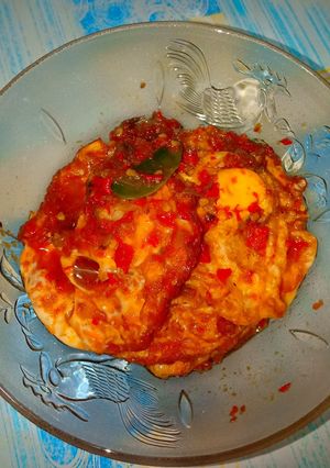 Foto resep Telur ceplok saus pedas manis