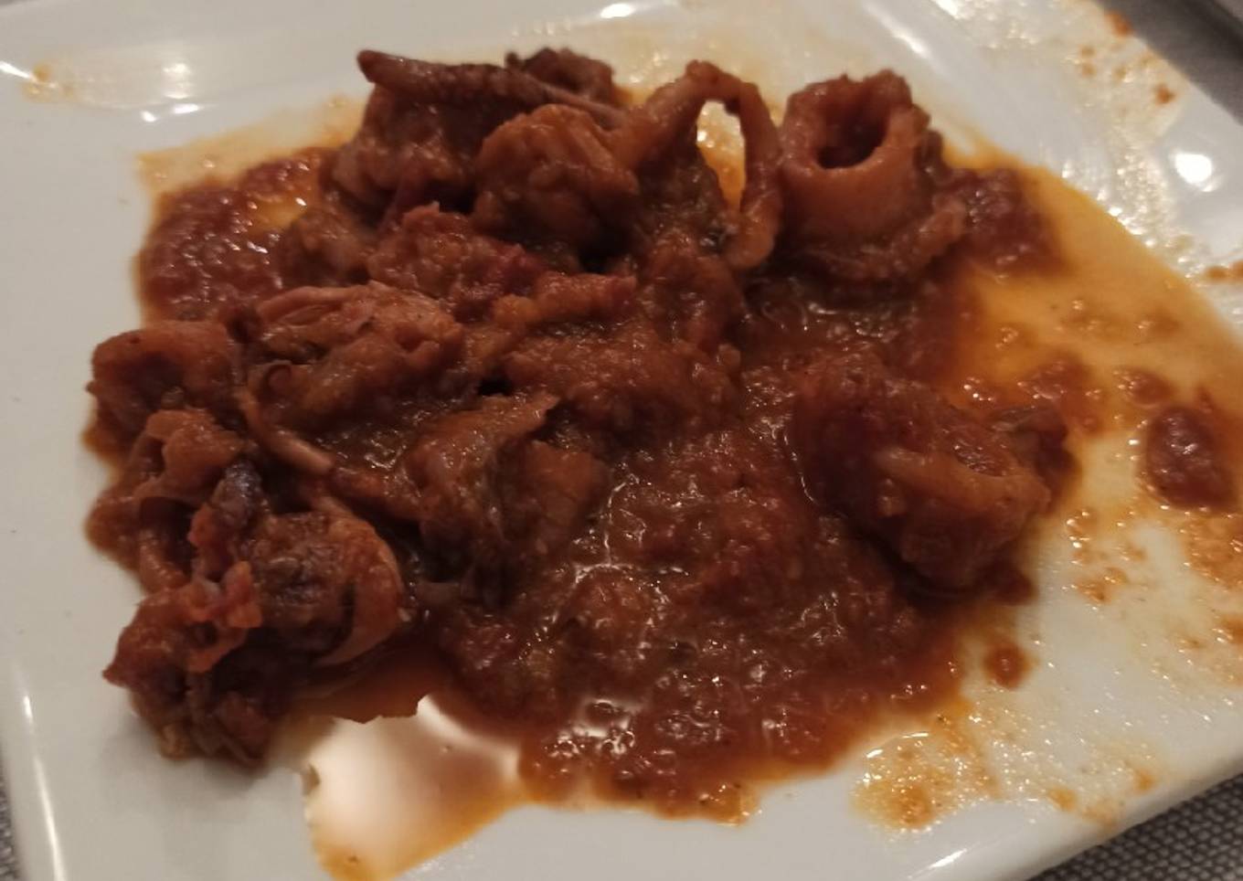 Calamar en salsa Mambo