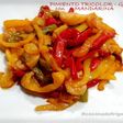 Pimientos tricolor con Mandarina para guarnición