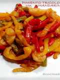 Pimientos tricolor con Mandarina para guarnición