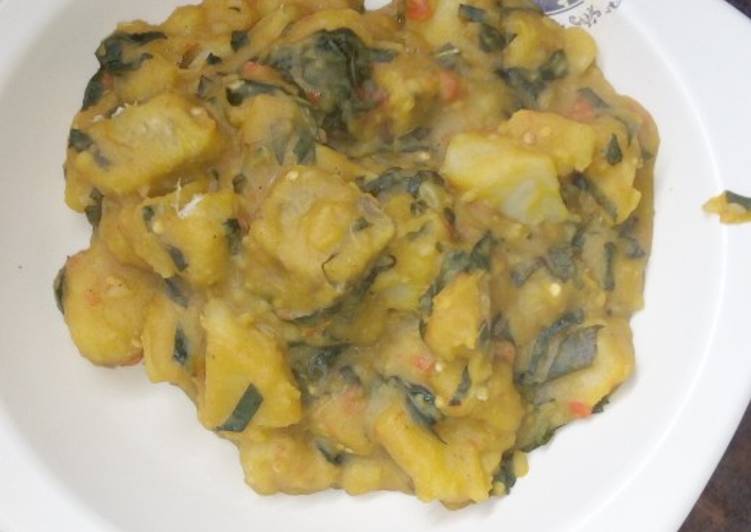 Yam Pottage with Scent leaf