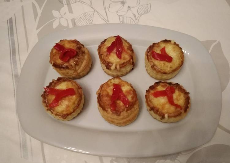 Vol-au-vent de atún y pimiento con thermomix