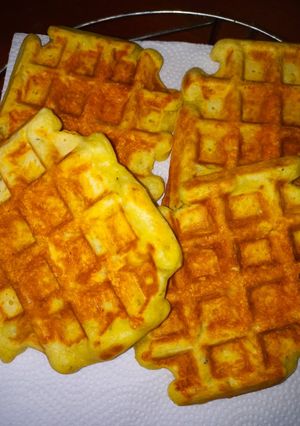 Una foto de Waffles Salados