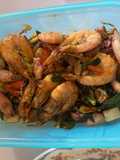 Udang dan Cumi Tumis Pedas