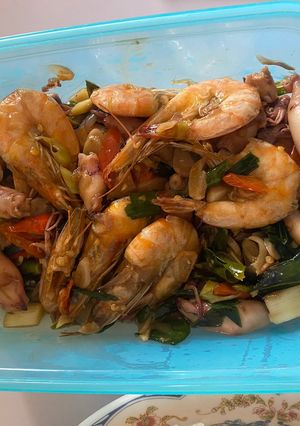 Foto resep Udang dan Cumi Tumis Pedas