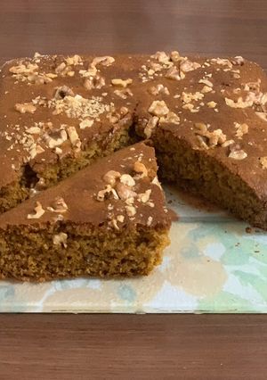 A picture of Wheat jaggery cake.