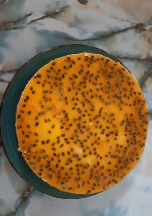 Una foto de Cheesecake de Maracuyá