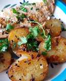Reineta al Romero con Papas Salteadas al Merkén
