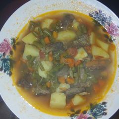 A picture of French beans stew.
