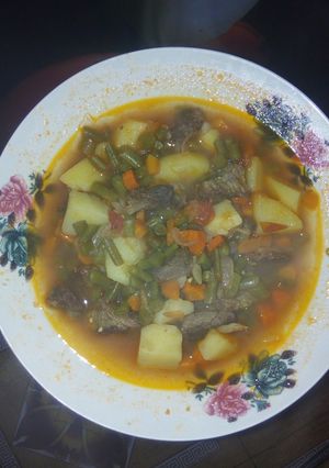 A picture of French beans stew.