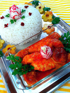 عکسی از دستور خورشت مرغ با آلو قرمز