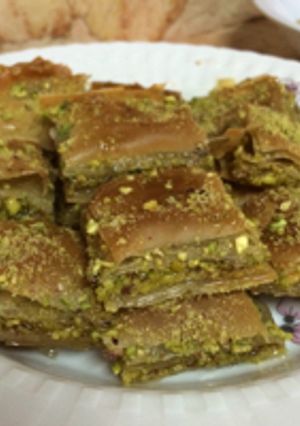 صورة لوصفة طريقة عمل بقلاوة سورية