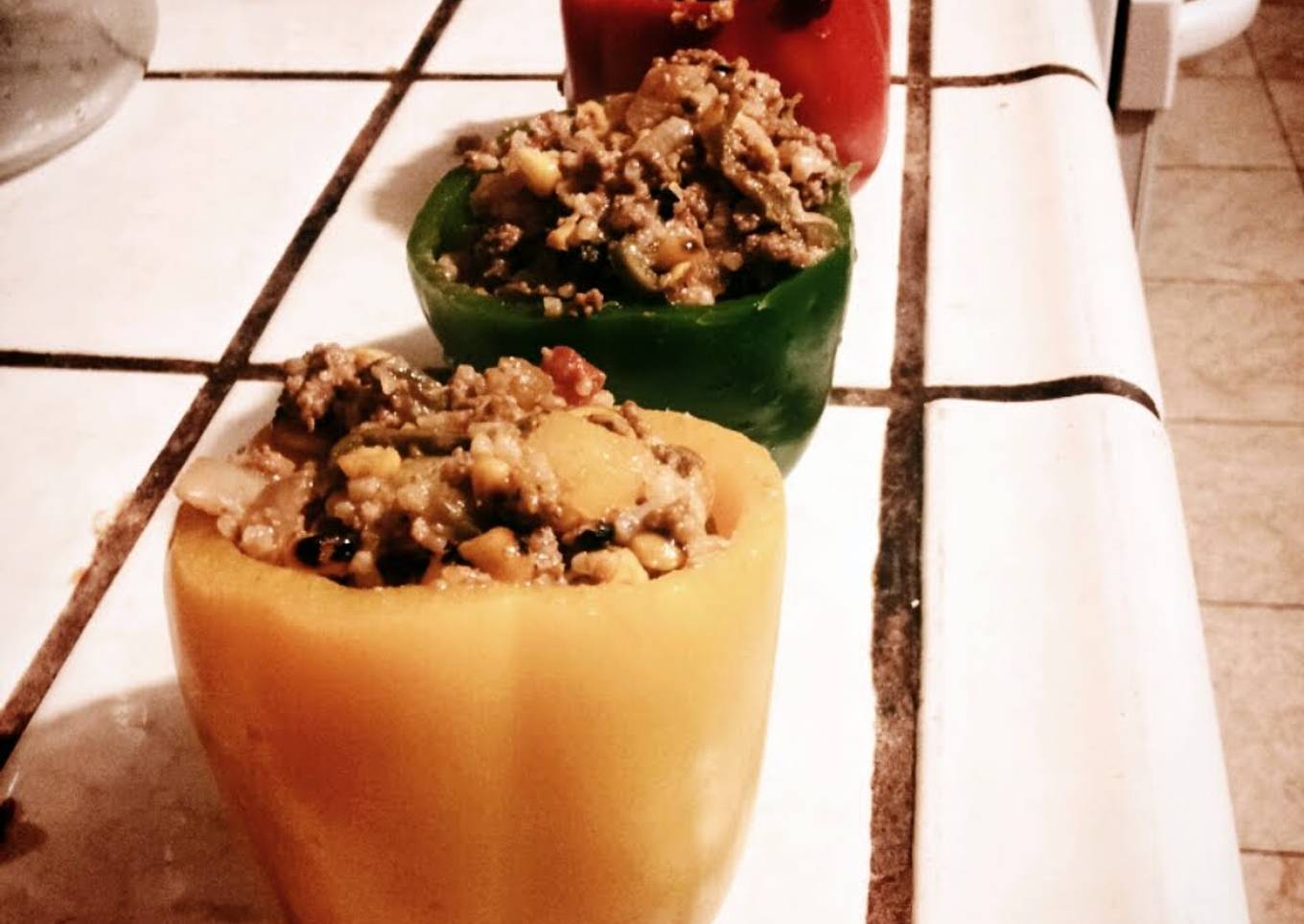 Spicy Stuffed Bell Peppers