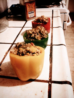 A picture of Spicy Stuffed Bell Peppers.