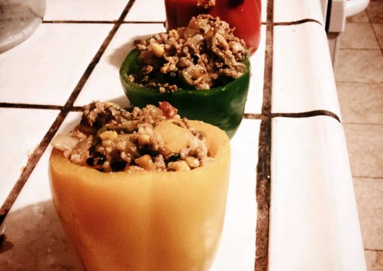 Simple Way to Prepare Perfect Spicy Stuffed Bell Peppers