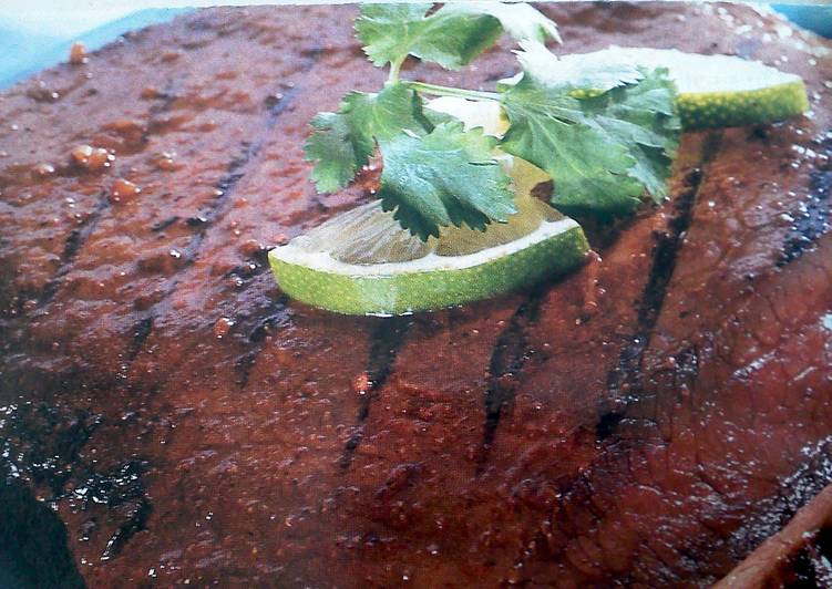 Fajita flank steak, with lime