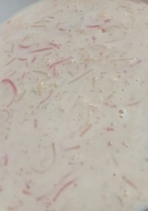 A picture of Sawaiyon wali kheer With leftover boiled rice.