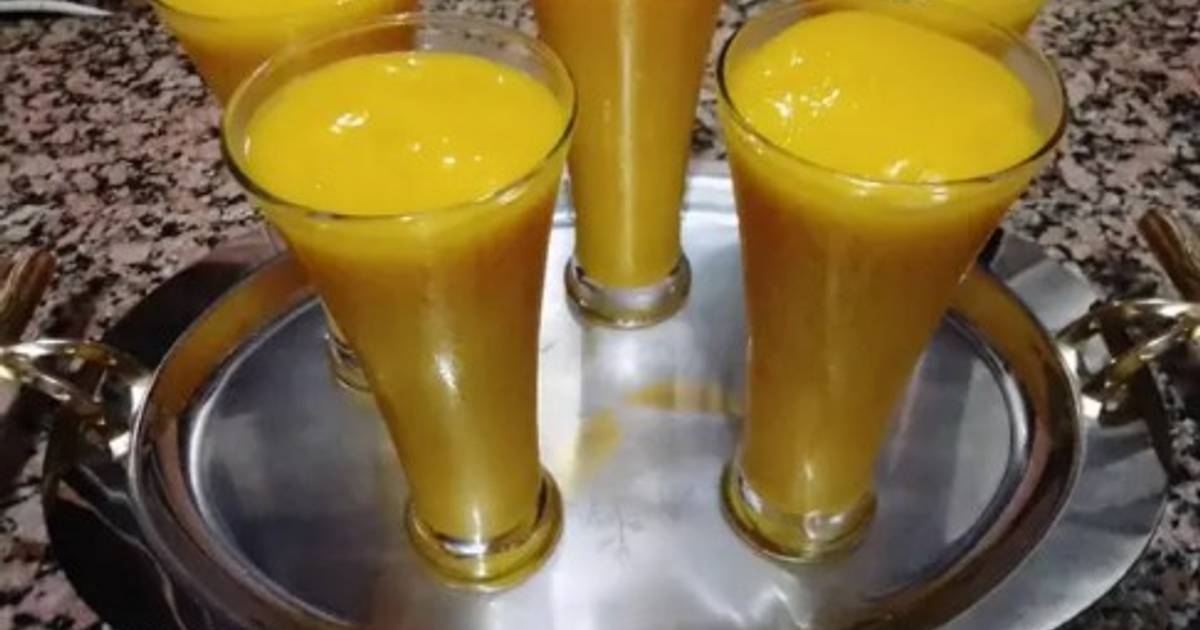 طريقة عمل عصير مانجا مجمده على اصولها بطريقة سهلة وسريعة من ام يونس بك ...