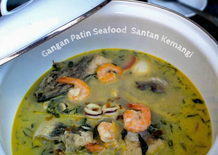 Resep Gangan Patin Seafood (Sup ikan Patin,Udang, Cumi Santan Kemangi) Anti Gagal