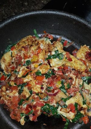 A picture of Vegetable Fried Eggs.