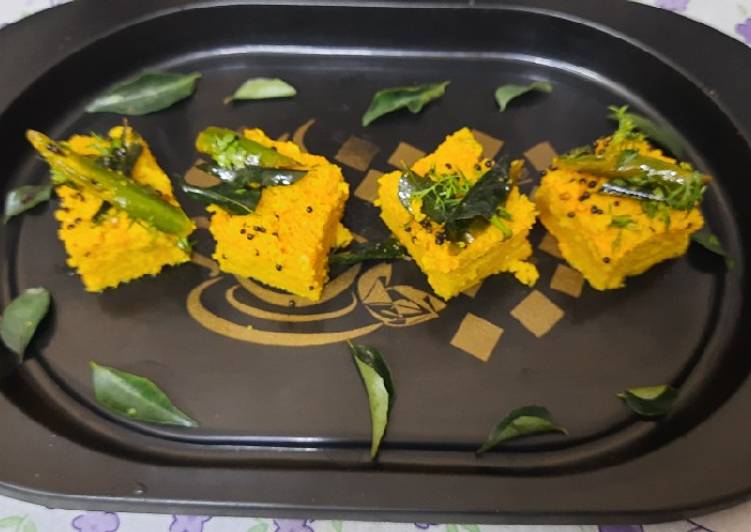 Recipe of Super Quick Homemade Khaman dhokla