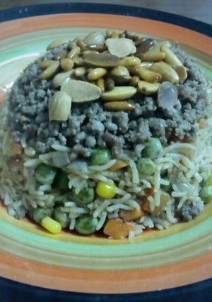 صورة لوصفة رز بالخضار