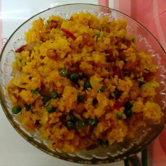 A picture of Chirer pulao (Flatten Rice).